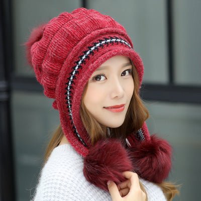 Sterling™ Cozy Fleece Lined Knit Beanie Ear Flap Pompom