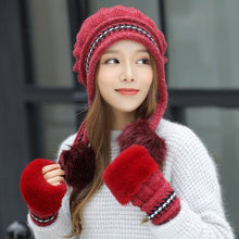 Sterling™ Cozy Fleece Lined Knit Beanie Ear Flap Pompom