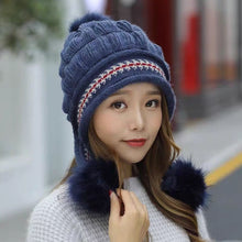 Sterling™ Cozy Fleece Lined Knit Beanie Ear Flap Pompom