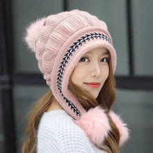 Sterling™ Cozy Fleece Lined Knit Beanie Ear Flap Pompom