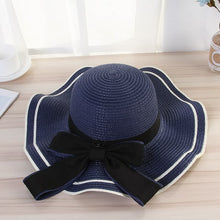 Sterling BowieHat™ Wide Brim Straw Sun Hat Ribbon Detail