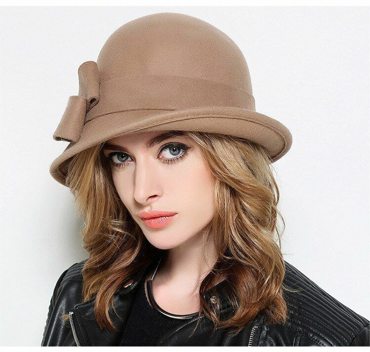 Sterling Vintage and elegant Lucy Fedora™ Felt Brim Band Detail