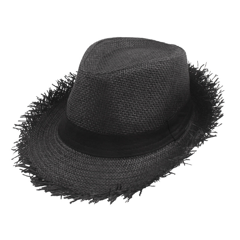 Sterling Old Straw™ Top Hat Woven Straw Black Band