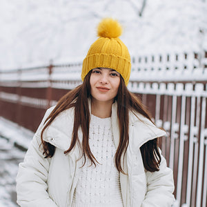 Sterling Élan™ Satin-Lined Wool Pom Beanie