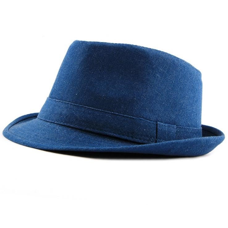 Sterling Denim Light Board British Style Jazz Fedoras Hat™ Short Brim