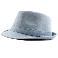 Sterling Denim Light Board British Style Jazz Fedoras Hat™ Short Brim