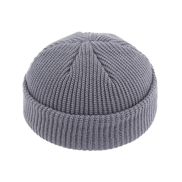 Sterling Short Dome™ Wool Beanie Thick Ribbed Knit Cap For Cold Days