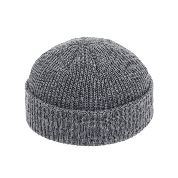 Sterling Short Dome™ Wool Beanie Thick Ribbed Knit Cap For Cold Days
