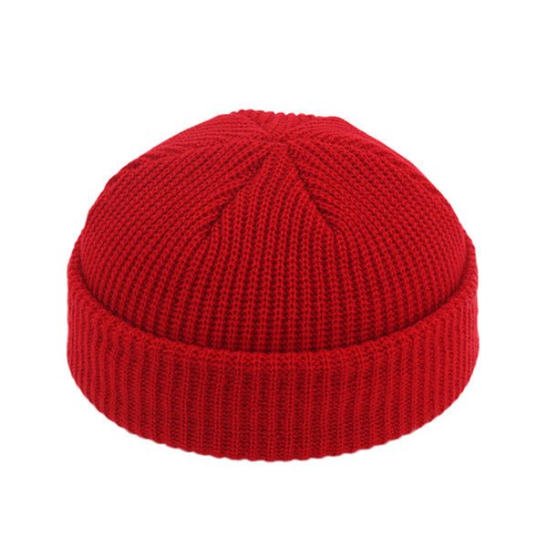 Sterling Short Dome™ Wool Beanie Thick Ribbed Knit Cap For Cold Days