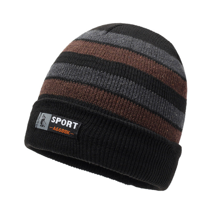 Sterling Striped Beanie™ Ear Cover Soft Knit Fit