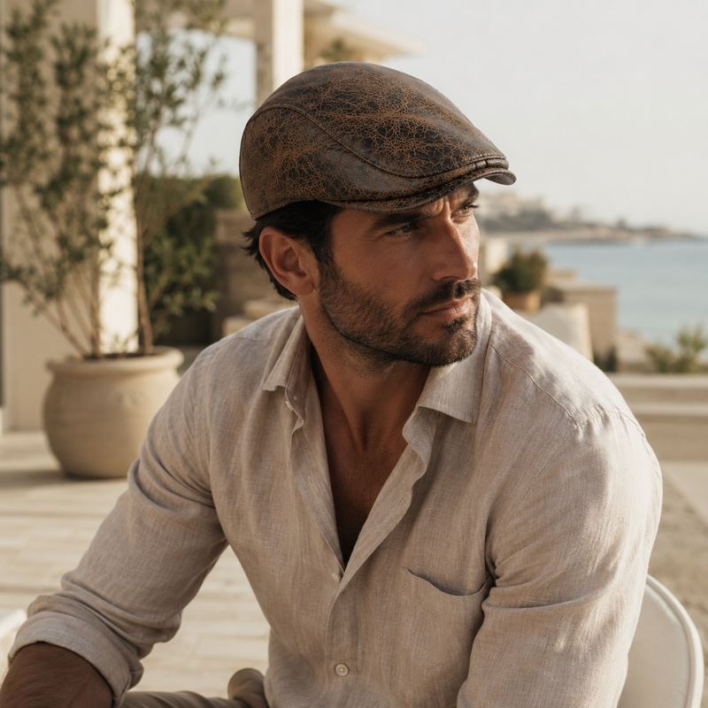 Sterling Westin Flat Cap™ Washed Fabric Short Brim