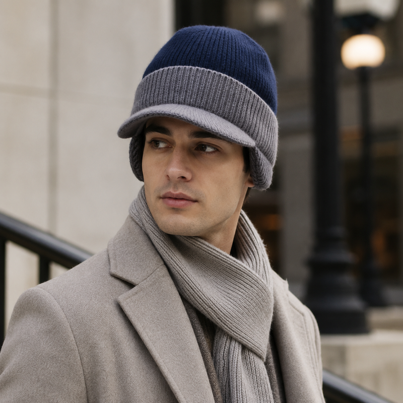 Sterling Thermal Knit Baseball Cap With Fleece Ear Flaps