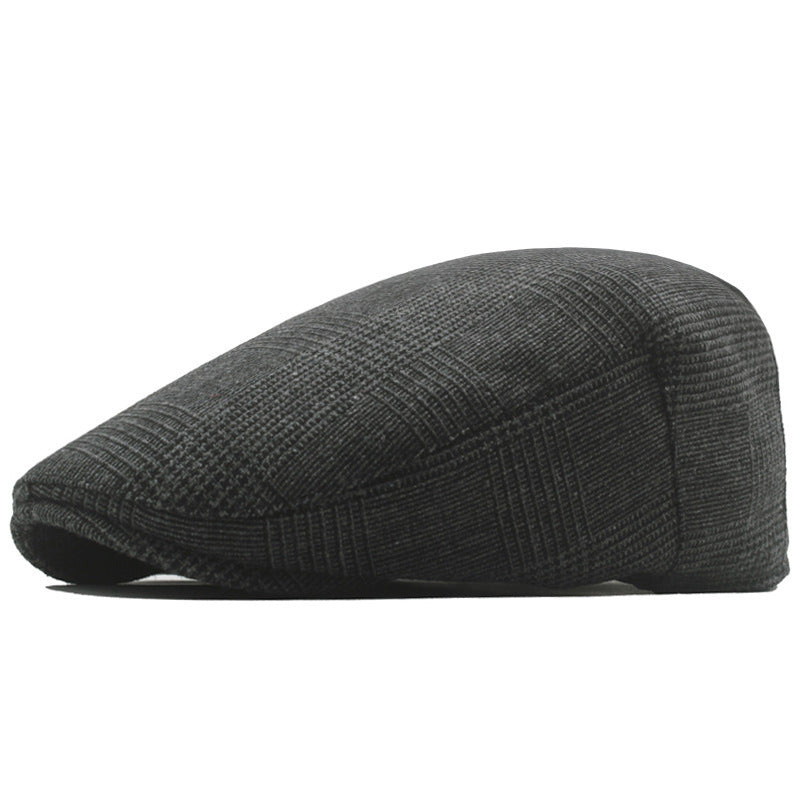 Sterling Herringbone™ Cheesecutter Flat Cap Polyester Curved Brim