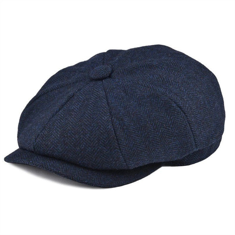 Sterling Vintage™ Wool Twill Newsboy Cap 8 Panel Wool Button