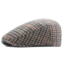Sterling Herringbone™ Cheesecutter Flat Cap Polyester Curved Brim