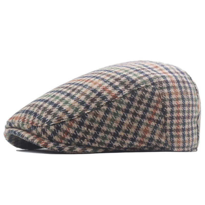 Sterling Herringbone™ Cheesecutter Flat Cap Polyester Curved Brim