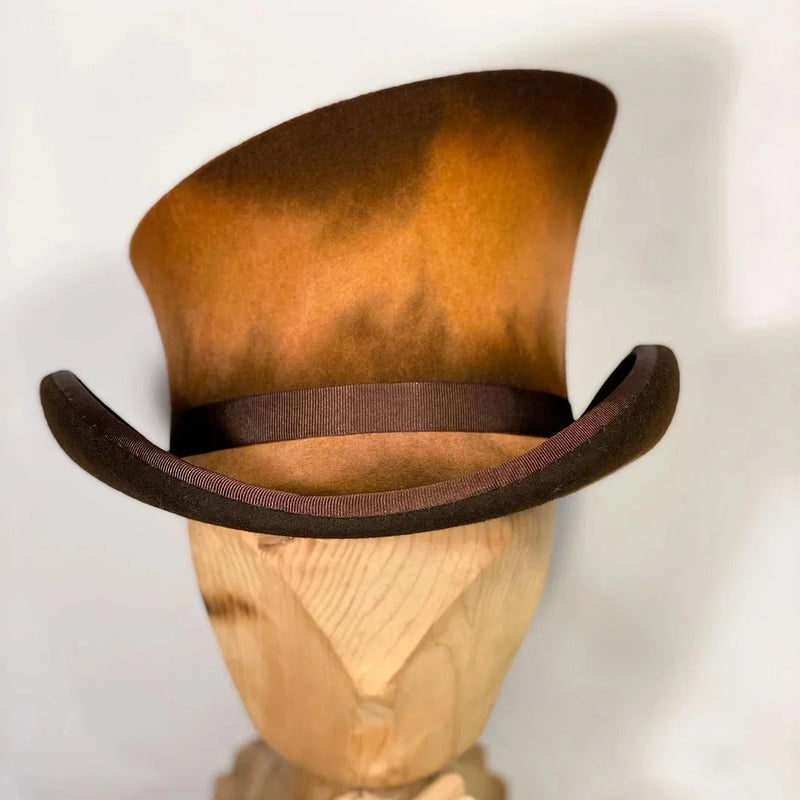 Sterling Asymmetric Top Hat™ 100% Wool Handcrafted Artisan Design