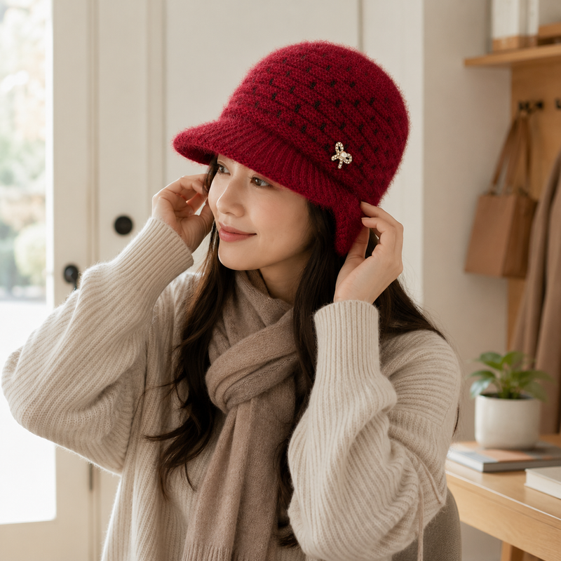 Sterling™ Fleece Lined Knit Visor Cap with Soft Duckbill Brim