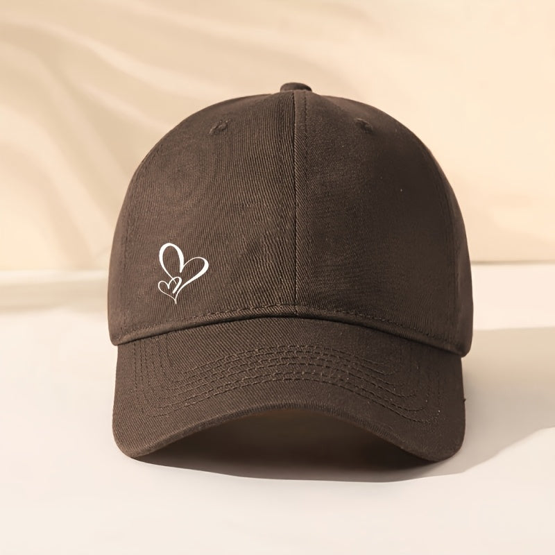 Sterling Heart Patterned Baseball Cap™ Fabric Heart Detail
