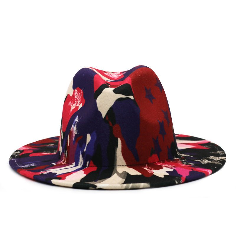 Sterling Felt Hat™ Spring And Autumn Pattern Top Hat Fedoras Hat