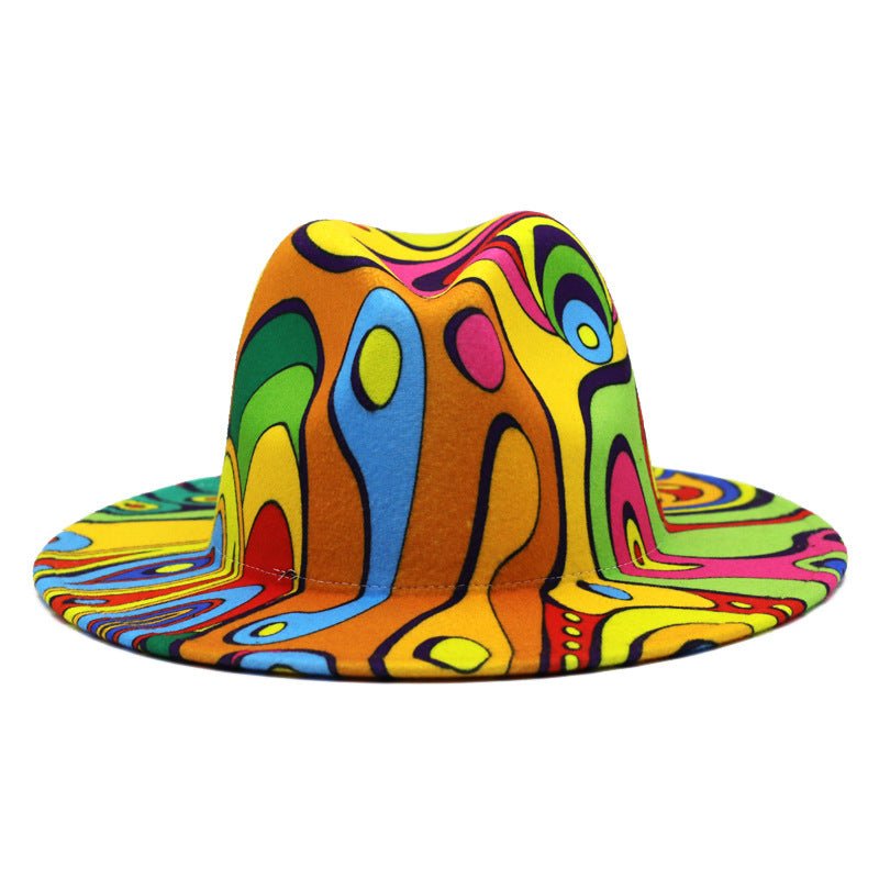 Sterling Felt Hat™ Spring And Autumn Pattern Top Hat Fedoras Hat
