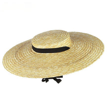Sterling Flat Top Big Brim™ Straw Hat Wide Brim Ribbon Tie