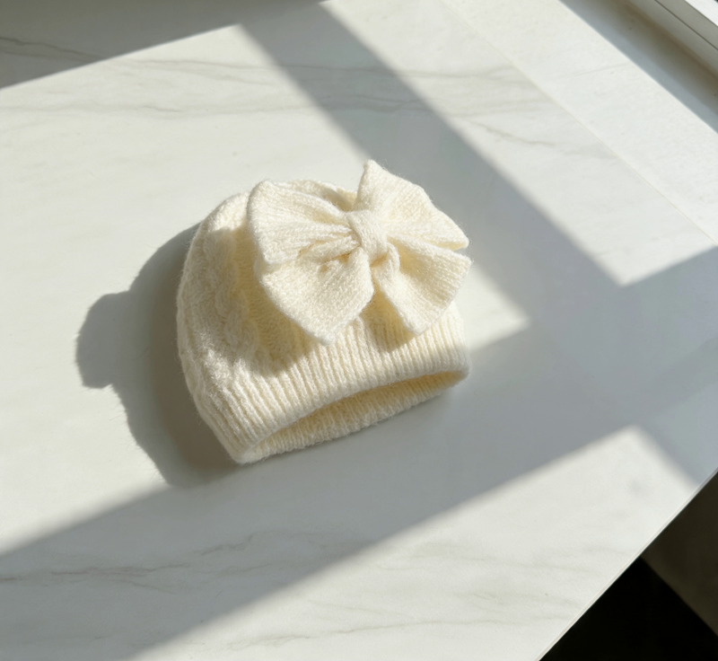 Sterling Lunelle Baby Knit Beanie™ with Bow