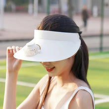 Sterling Sun Visor Hat with Cooling Fan™ Wide Brim Fan Detail