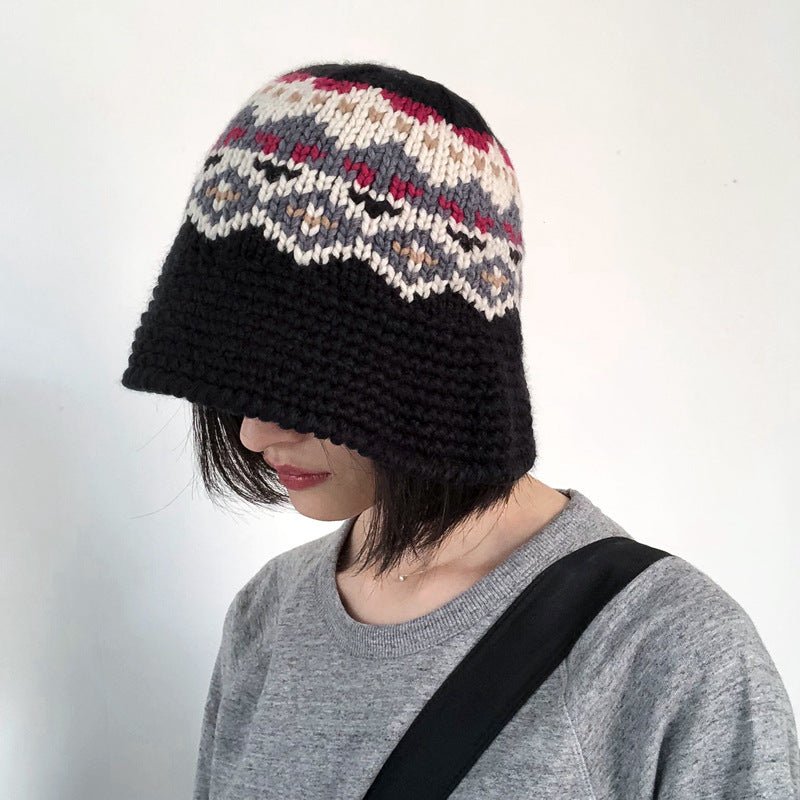 Sterling™ Knitted Panama Bucket Hat Wool Curl Brim