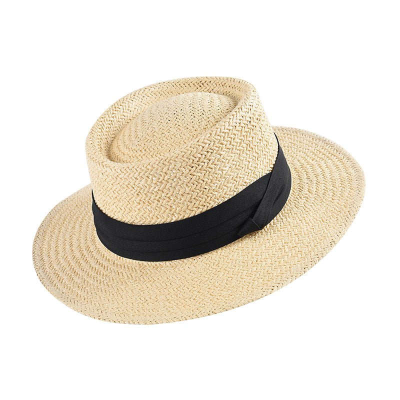 Sterling Handwoven Flat™ Straw Hat Wide Brim Straw Weave