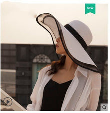 Sterling Lady Fashion Woven Organza™ Straw Hat Wide Brim Organza Bow