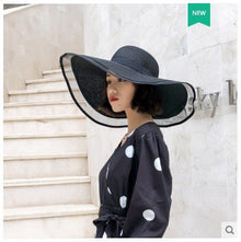 Sterling Lady Fashion Woven Organza™ Straw Hat Wide Brim Organza Bow