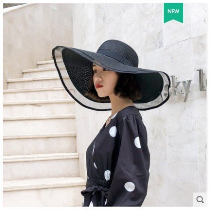Sterling Lady Fashion Woven Organza™ Straw Hat Wide Brim Organza Bow