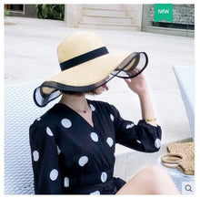Sterling Lady Fashion Woven Organza™ Straw Hat Wide Brim Organza Bow