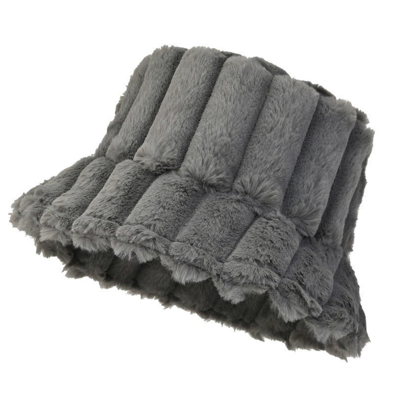 Sterling Lotte Warm & Stylish Bucket Hat™ Plush Knit Soft Brim