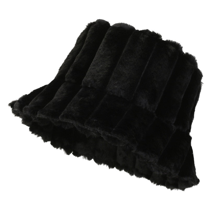 Sterling Lotte Warm & Stylish Bucket Hat™ Plush Knit Soft Brim