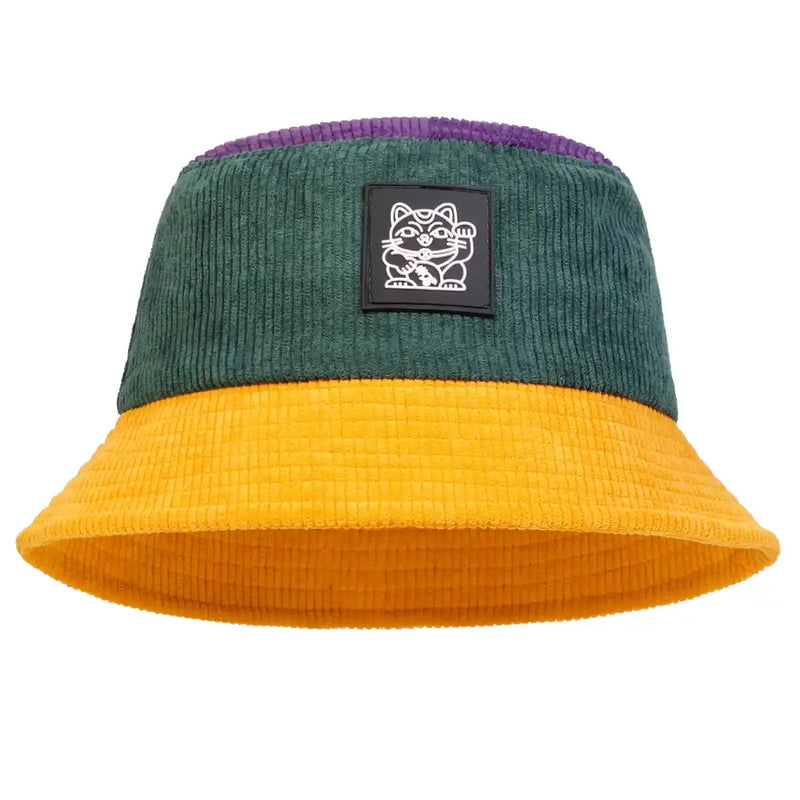 Sterling Lucky Cat™ Corduroy Bucket Hat Soft Embroidered Patch