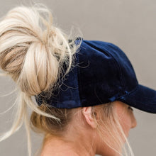 Sterling Velvet Baseball Cap™ for Women Curved Velvet Strap