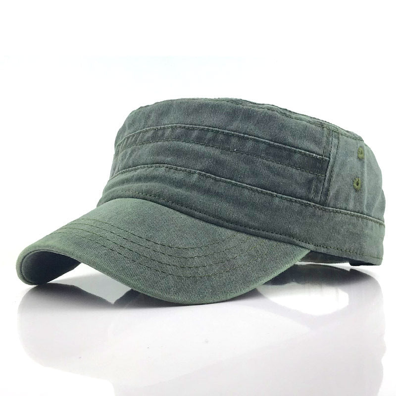 Sterling Military™ Style Flat Cap Cotton Short Eaves