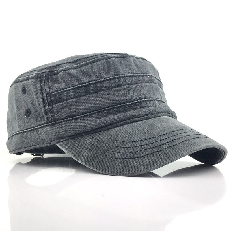 Sterling Military™ Style Flat Cap Cotton Short Eaves