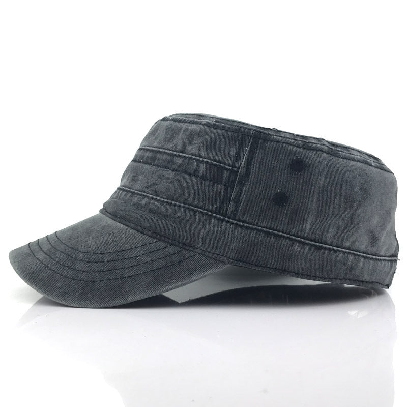 Sterling Military™ Style Flat Cap Cotton Short Eaves