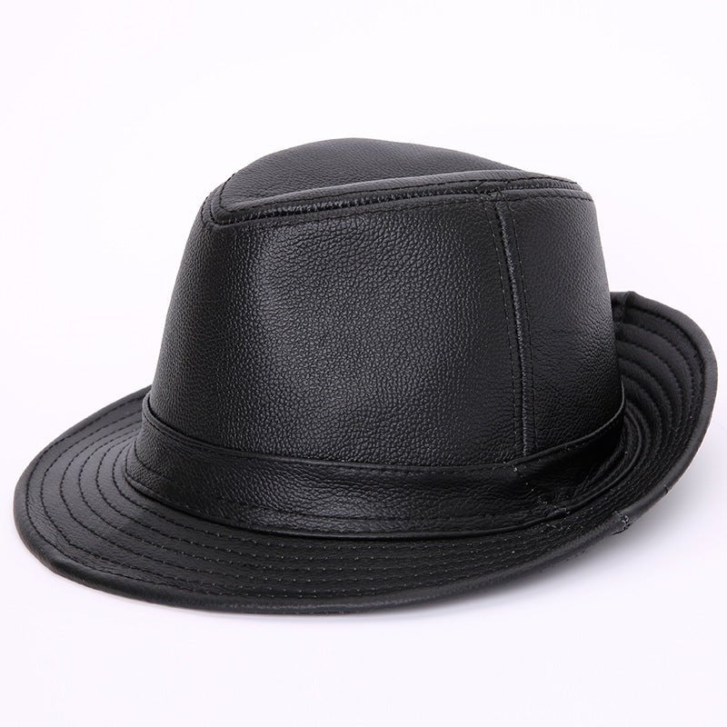 Sterling Leather Tycoon Jazz Hat™ Classic Leather Fedora Band Det