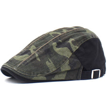 Sterling™ Camouflage Cotton Flat Cap Washed Camo Buckle Strap