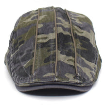 Sterling™ Camouflage Cotton Flat Cap Washed Camo Buckle Strap