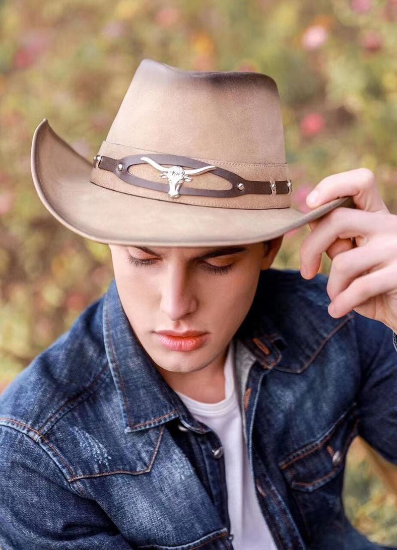 Sterling Mongolian Hat Cowboy Hat™ Wide Brim Faux Leather