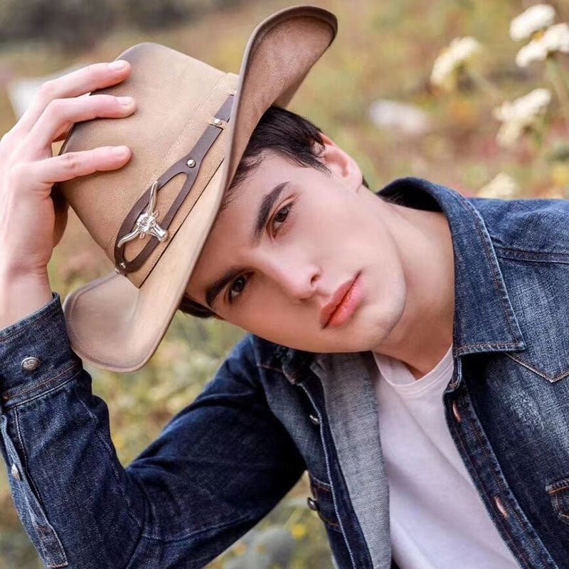 Sterling Mongolian Hat Cowboy Hat™ Wide Brim Faux Leather