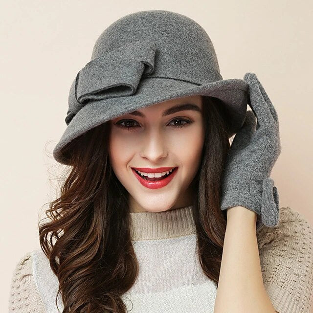 Sterling Nina Vintage & Stylish Fedora™ Wide Brim Felt Band