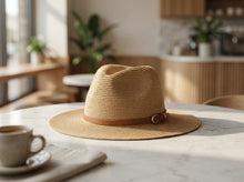 Sterling Ivory Coast™ Straw Fedora Buckle Band