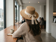 Sterling Riviera Bow™ Straw Sun Hat Frayed Edge Edition