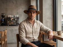 Sterling Monaco Classic™ Straw Fedora Espresso Band